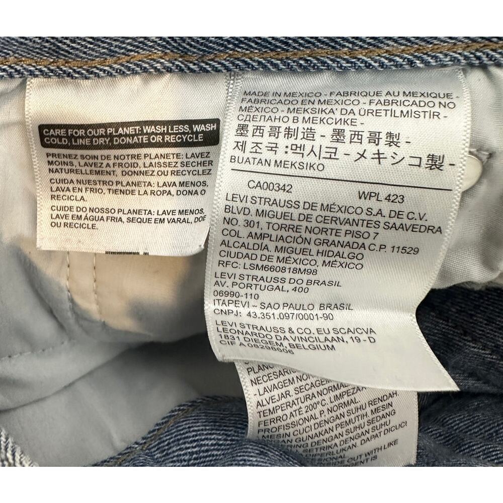 100% Authentic Levi's X Denim Tears Collab Men Blue Jean Size 30 x 30 Fly Button - Picture 12 of 16